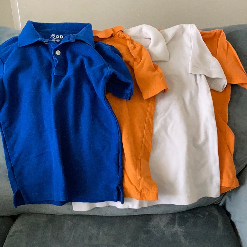 4 Size 8 Short Sleeve Boys Polos